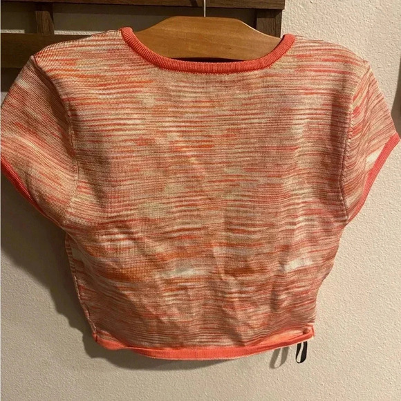 Bebe two piece cropped orange top and skirt set size XS - Picture 3 of 6